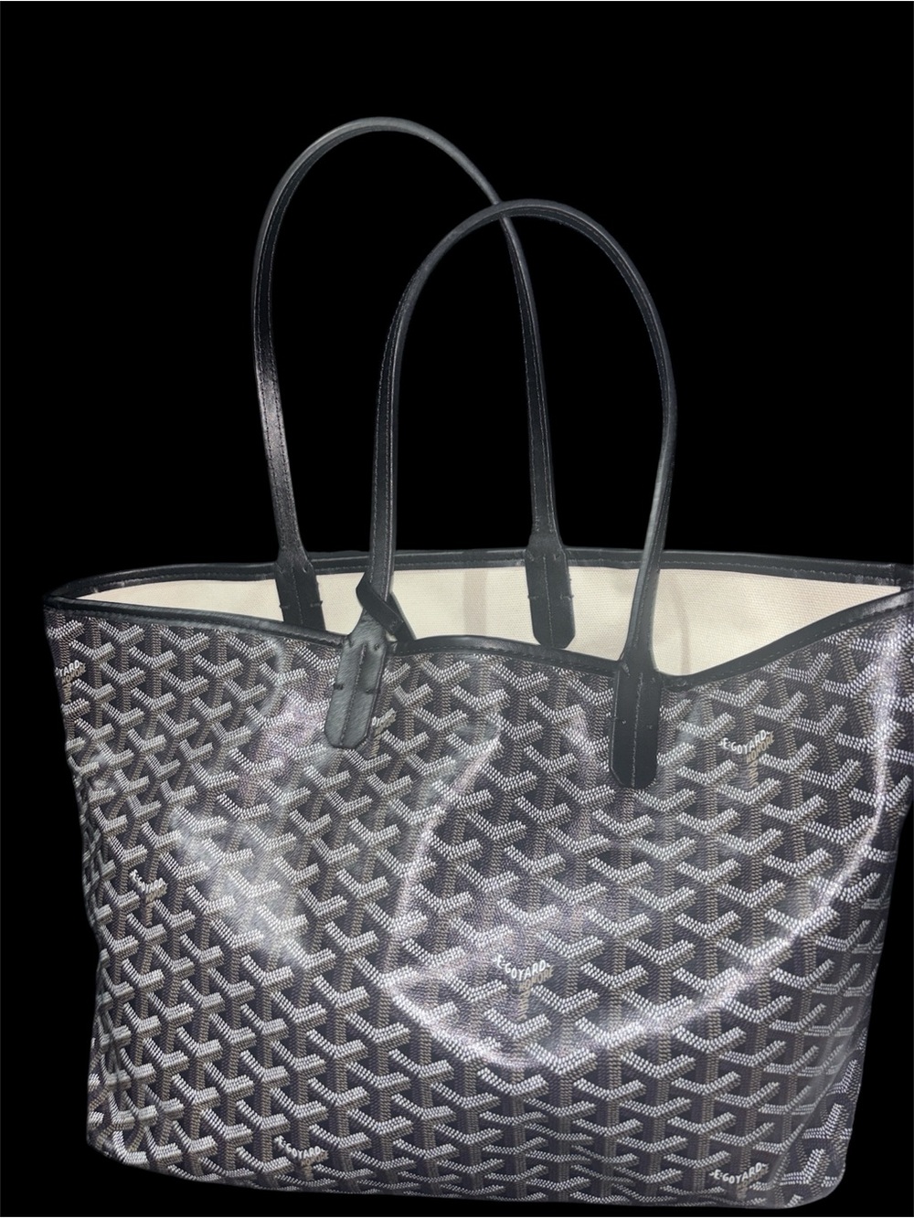 UNBRANDED Lightweight Monogram Canvas Tote Bag small